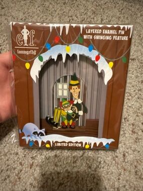 NWT Loungefly x Elf Layered Enamel Swinging Pin - Green & Yellow